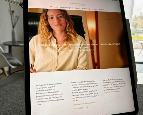 Logodesign und Homepageprogrammierung für Psychologin