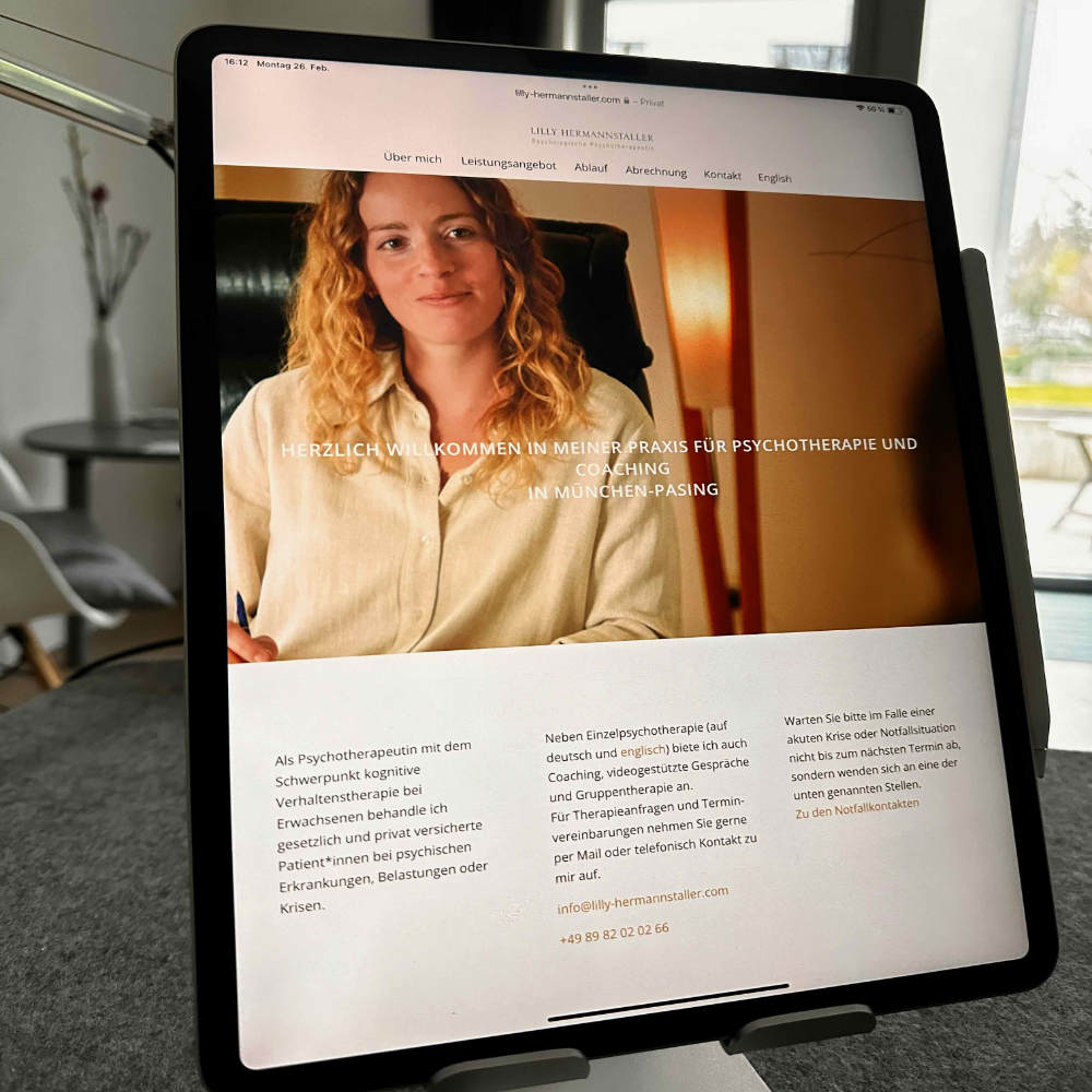 Logodesign und Homepageprogrammierung für Psychologin