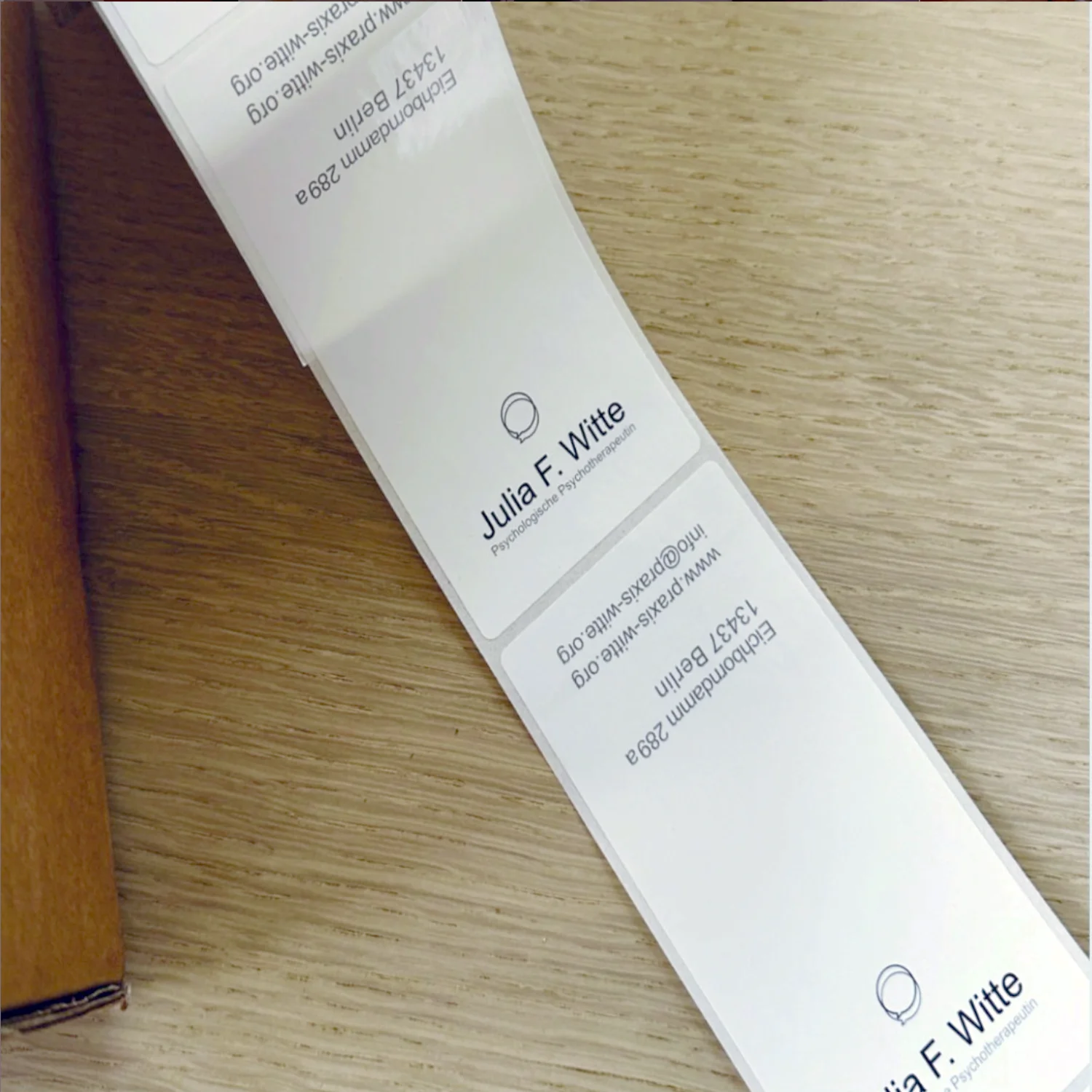Aufkleber Design für Praxis